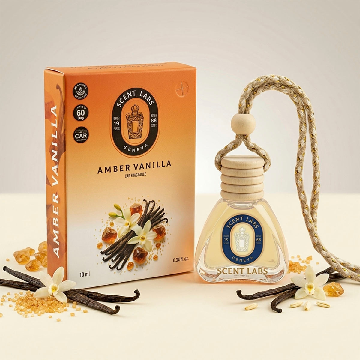 Amber Vanilla Car Air Freshener
